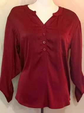 Satin Blouses - Champagne & Jewel Red (2-4-1)